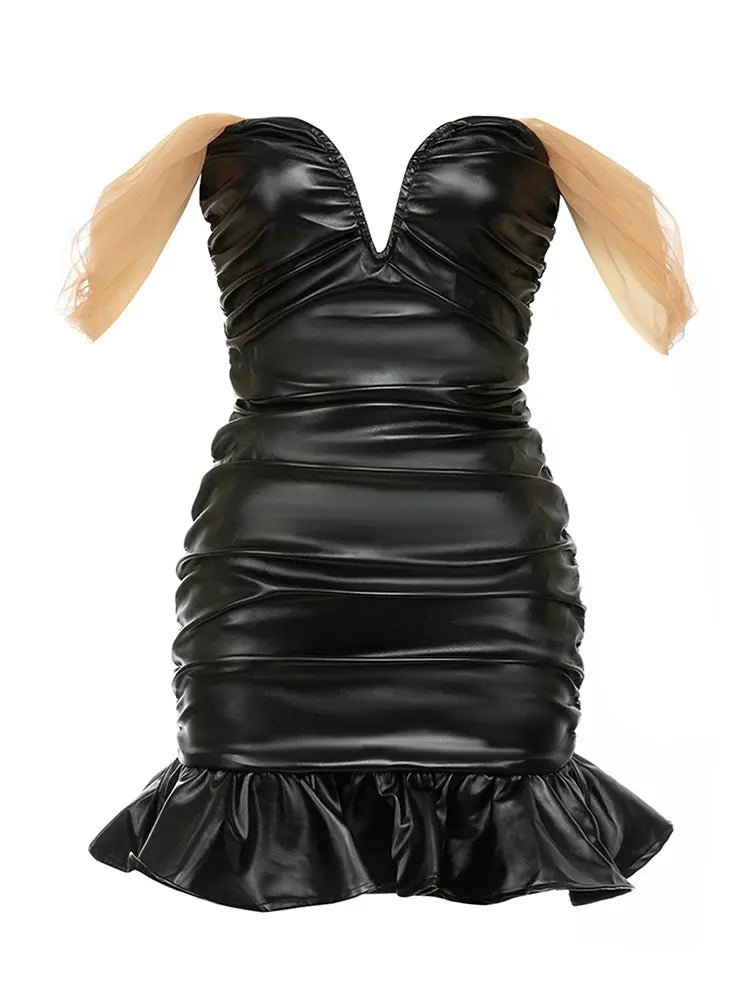 Cazibeli Askısız Sırt Açık Bodycon Elbise