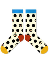 Sevimli Karikatür Penguen Puantiyeli Çorap