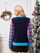 Günlük Noel Çorapları Nakışlı Örgü Kazak