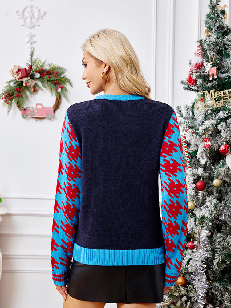 Günlük Noel Çorapları Nakışlı Örgü Kazak