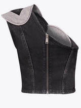 Lock Ring Type Irregular Jeans Set