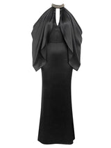 Cazibeli Tek Omuz Açık Boğaz Elbisesi