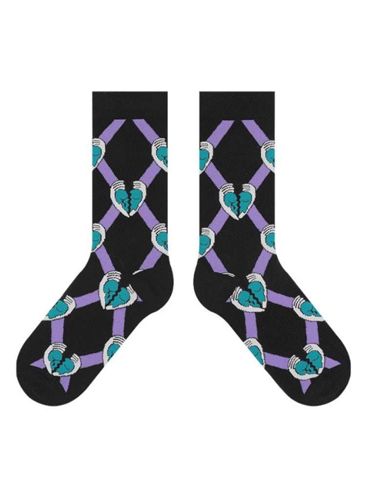 Karikatür Kırık Kalp Çorap