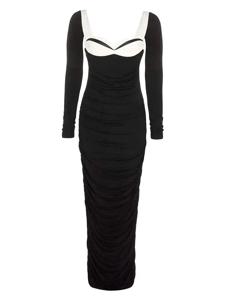 Moda Askısız Uzun Kollu Elbise