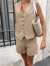 Paros Cover Up İki Parça Şort Takım