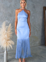 Off-Shoulder Fringe Bodycon Dress