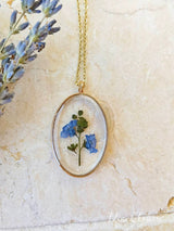 Reçine Preslenmiş Çiçek Kolye - Renkli Karışık Çiçek Seti