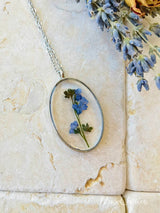 Reçine Preslenmiş Çiçek Kolye - Renkli Karışık Çiçek Seti