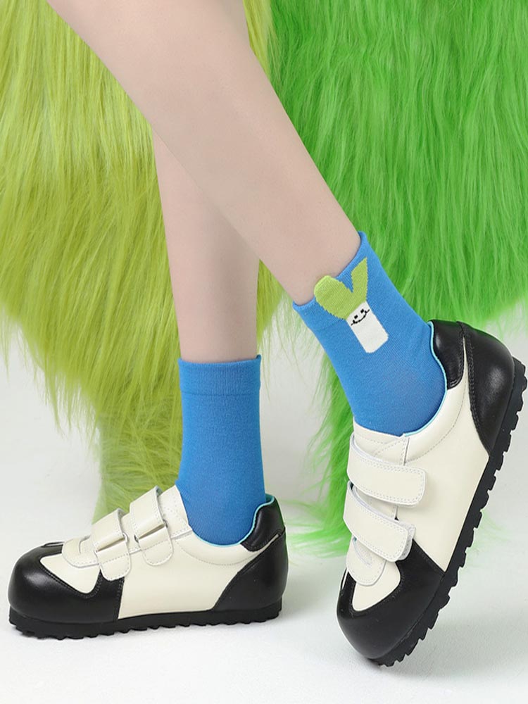 Eğlenceli ve Sevimli Çizgi Desenli Pamuk Çorap