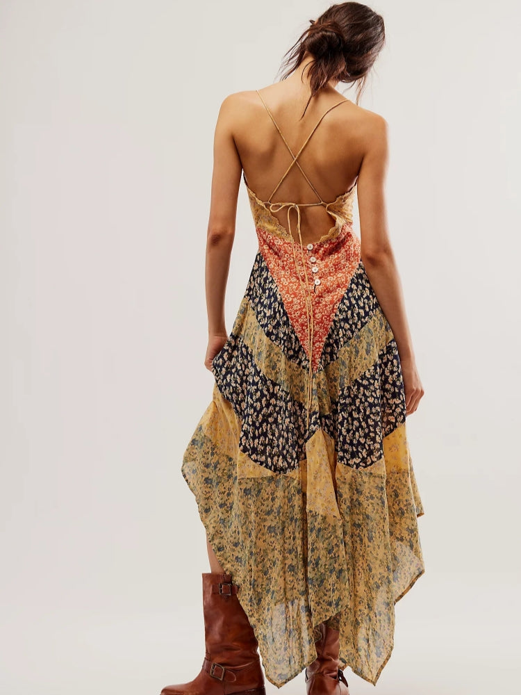 Örme Çiçekli Maxi Elbiseler