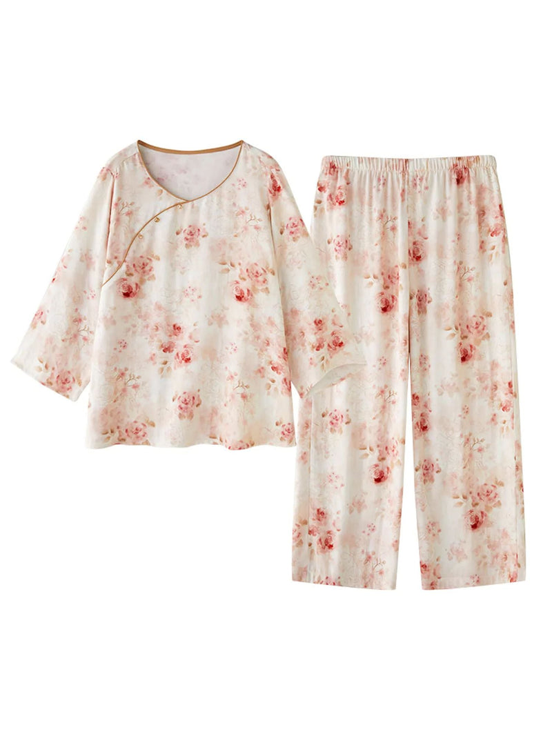 Çevre Dostu Elyaf Baskılı Pijama Takımı