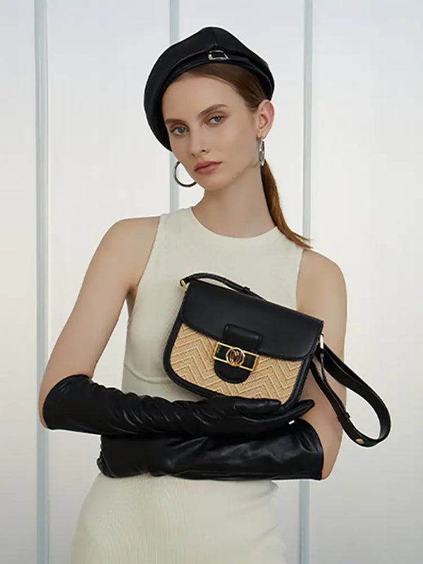 Colorblock Saddle Crossbody Bag