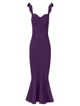 Seksi Askılı Volanlı Etek Elbise