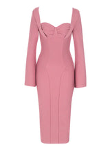 Seksi Dantel Çiçekli Sırt Dekolteli Elbise