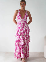 Floral V-Neck Slip Dress