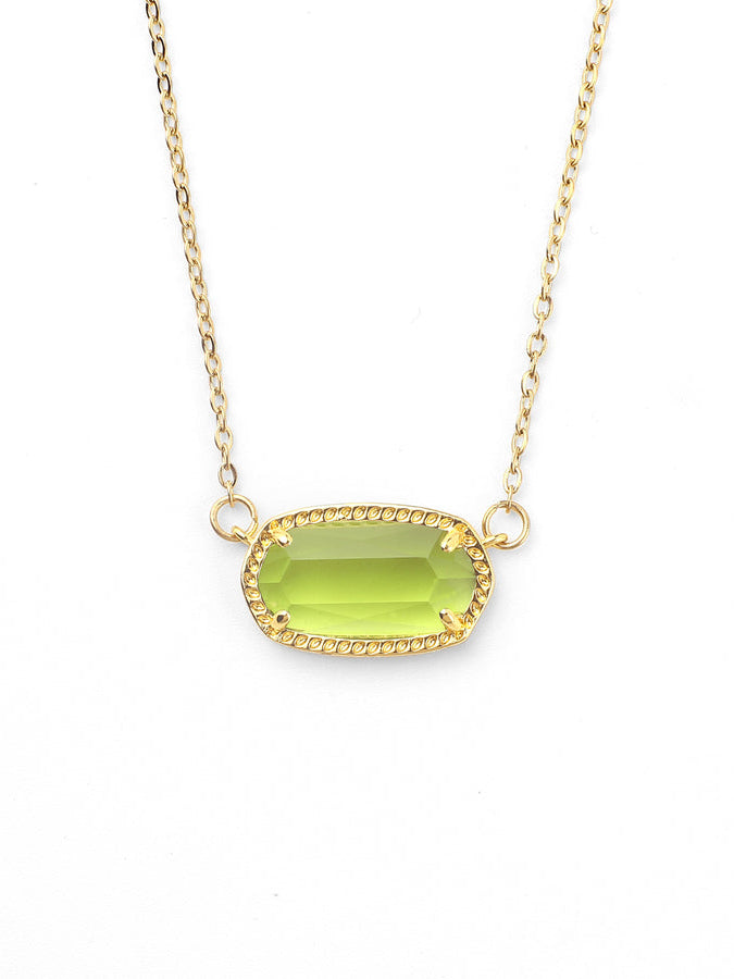 Oval Doğum Taşı Kolye Kolye