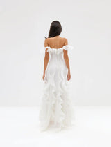 Off - Shoulder Ruffle Gown