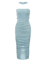 Şık Çapraz Yaka Akşam Elbisesi