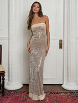 Sequin Open Back Mermaid Dress