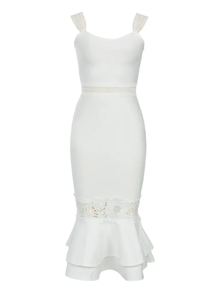 Seksi Dantel Bandaj Balık Kuyruğu Elbise