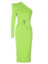 Asimetrik Tek Omuz Kemerli Elbise