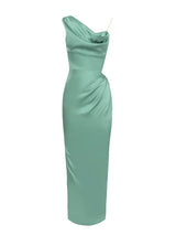 Boş Bel Yırtmaçlı Bodycon Elbise