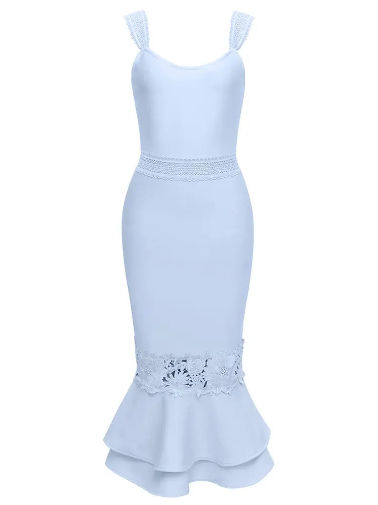 Seksi Dantel Bandaj Balık Kuyruğu Elbise