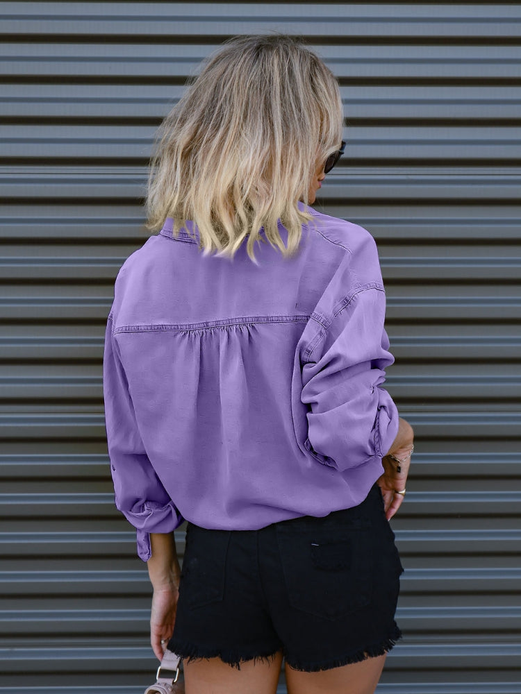 Kot Cepli Ön Bağcıklı Gömlek