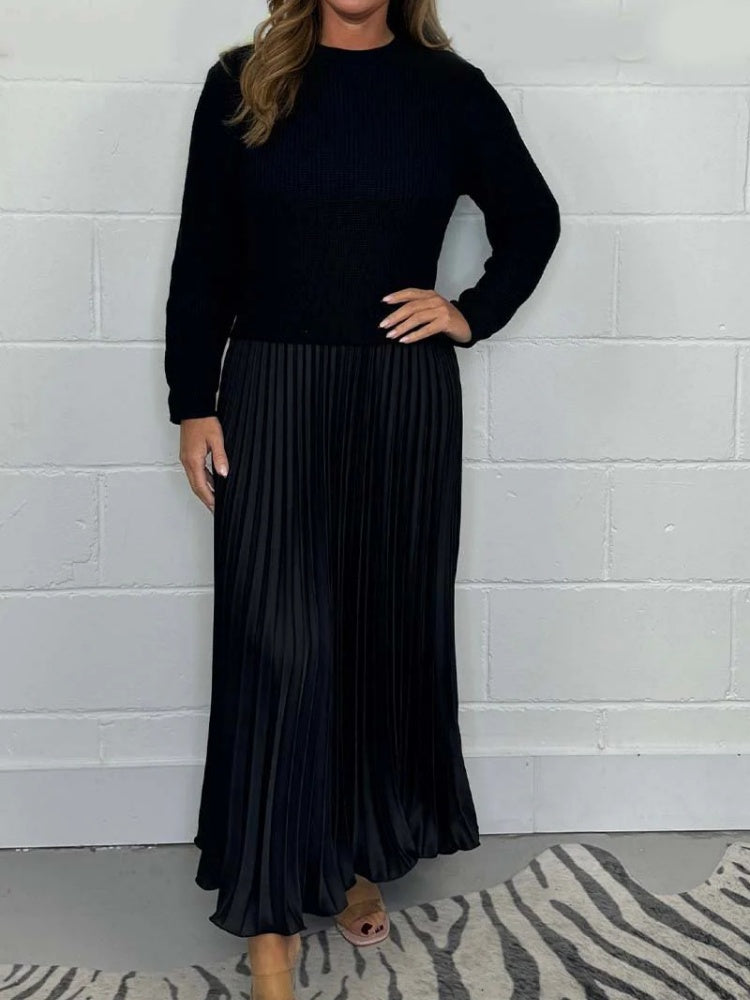 Pliseli Panel Elbise