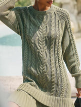 Twist Shape Knit Sweater Mini Dress