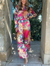 Çiçekli Yumuşak Saten Düğme Seti