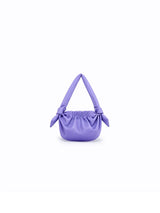 Leather Cloud Bag with Bow Detail