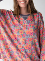 Waffle Desenli Uzun Kollu Sweatshirt