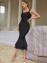 Seksi Dantel Bandaj Balık Kuyruğu Elbise