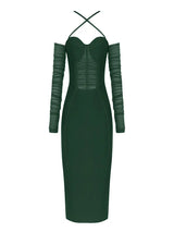 Cazibeli Tek Omuz Açık Sırt Dekolteli Elbise