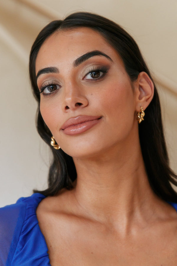 18 Ayar Altın Kaplama Yenilenen Palet Küpe