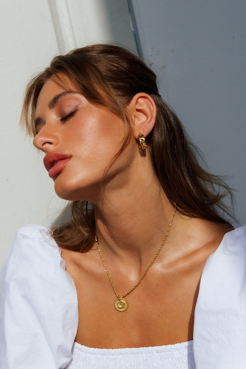 18 Ayar Altın Kaplama Küpe Birliğimiz Altın