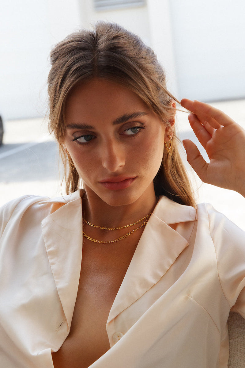 18 Ayar Altın Kaplama Lüminesans Aşk Kolye Altın