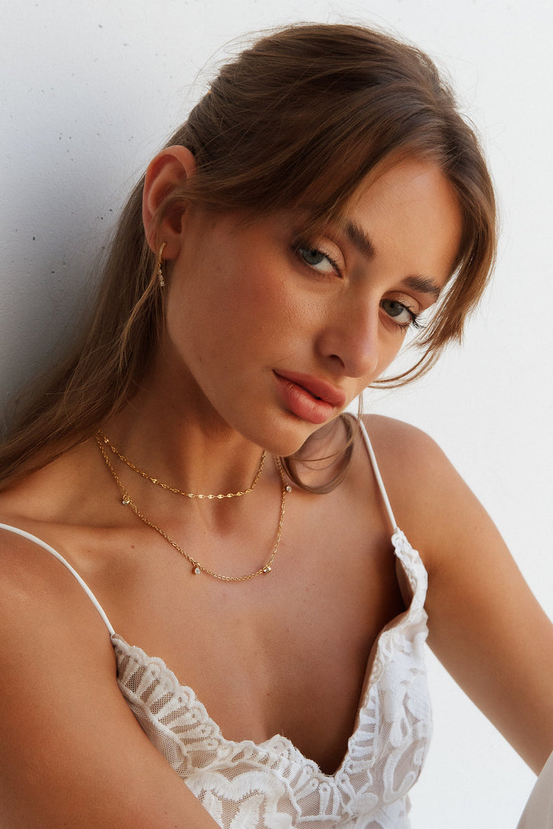 18 Ayar Altın Kaplama Aşk Bir An Kolye Altın