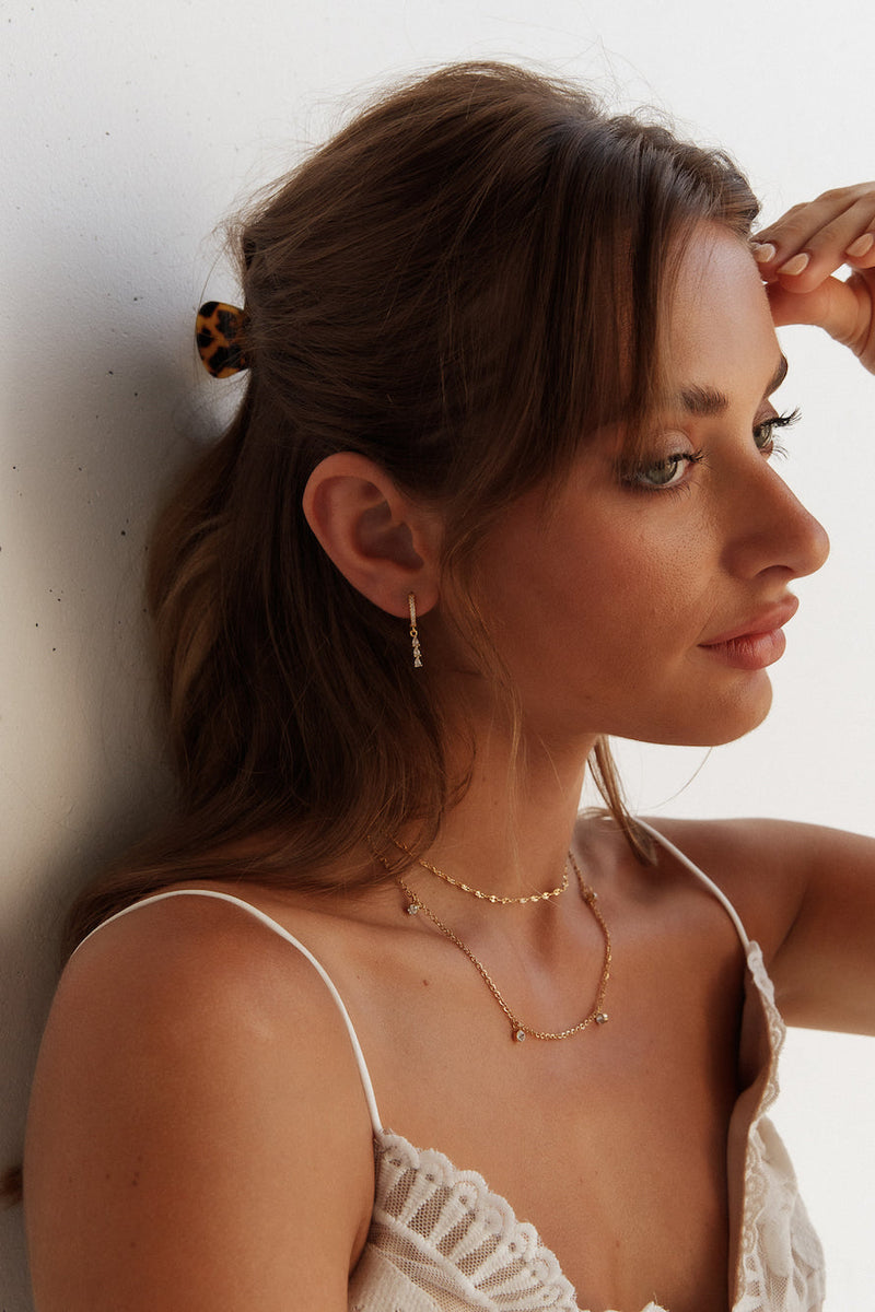 18 Ayar Altın Kaplama İçime Düşmek Küpe