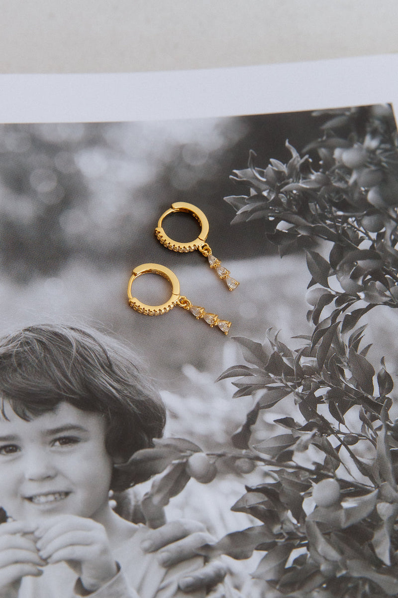 18 Ayar Altın Kaplama İçime Düşmek Küpe