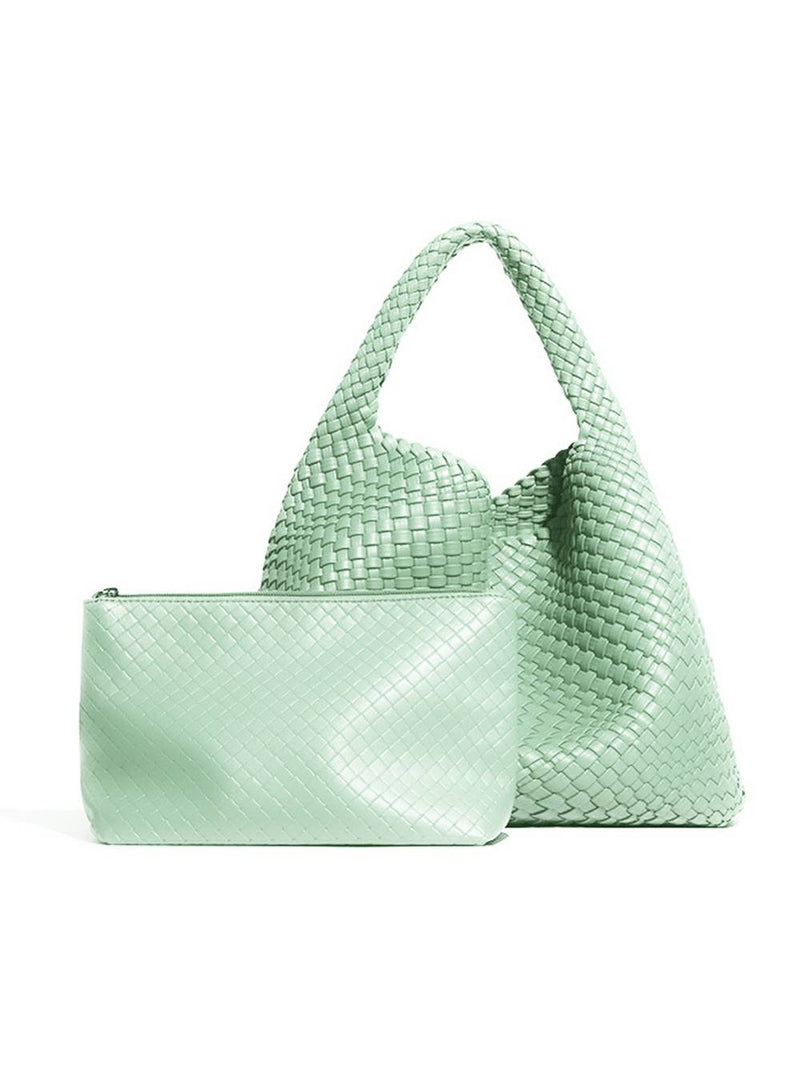 Geri Dönüşümlü Vegan Intrecciato Omuz Çantası