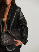 Geri Dönüşümlü Vegan Intrecciato Omuz Çantası