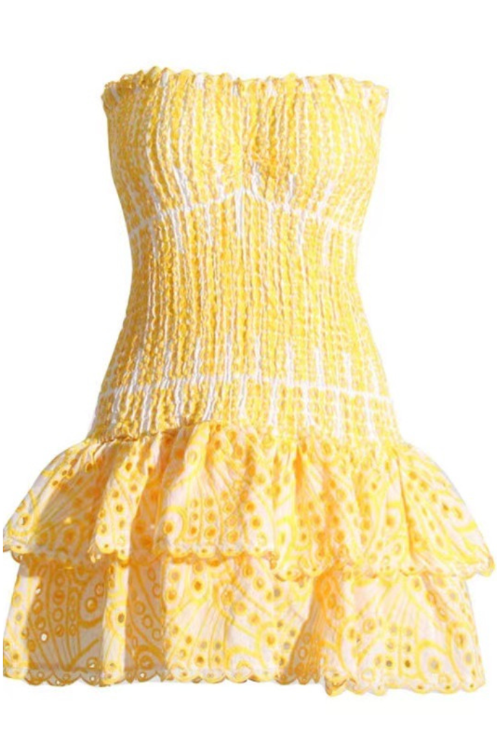 Chelsea Mini Elbise Sarı