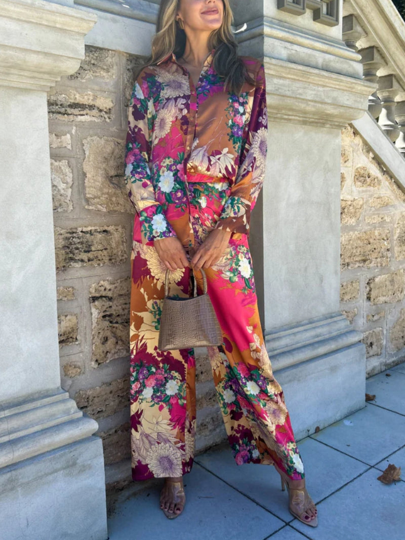 Çiçekli Yumuşak Saten Düğme Seti