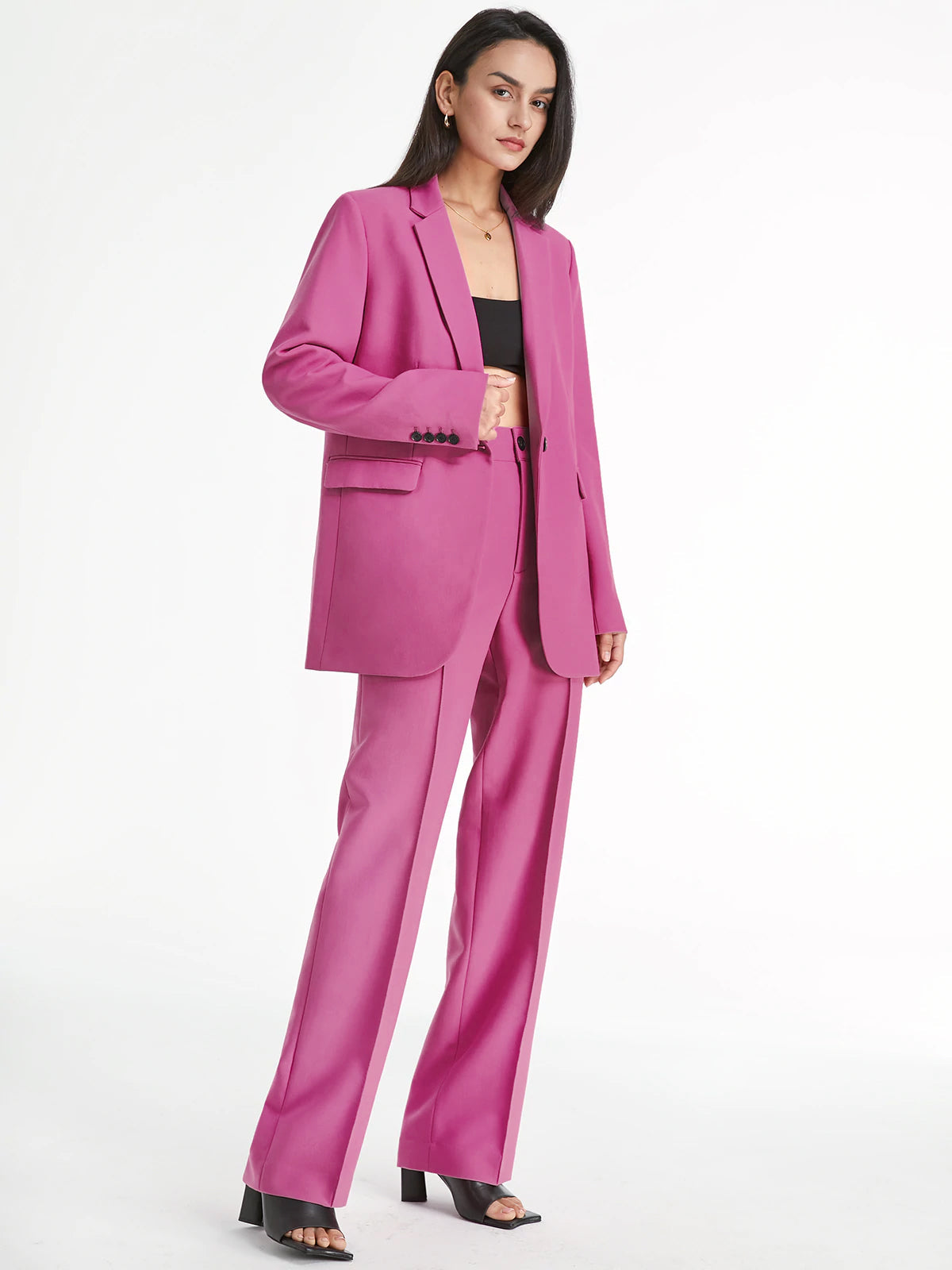 Düz Renkli Temel Blazer