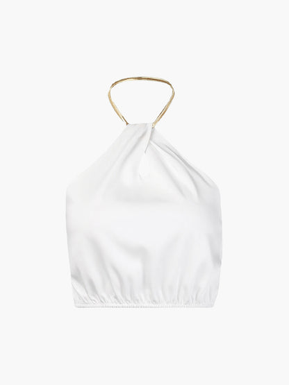 Halter Kısa Kolsuz Üst