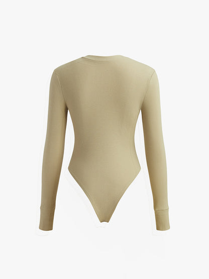 Kaburgalı Düğmeli Body