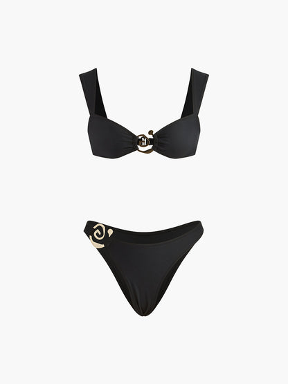 Altın Spiral Bikini Seti