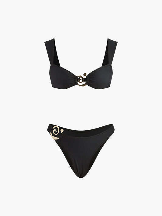 Altın Spiral Bikini Seti
